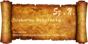 Szekeres Nikoletta névjegykártya