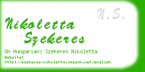 nikoletta szekeres business card